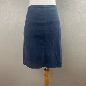 Max Studio navy blue faux suede mini skirt